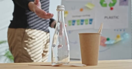 Crop Man Conducting Eco Friendly Presentation