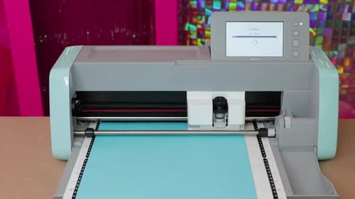 Cutting Machine with Blue Paper Cutting