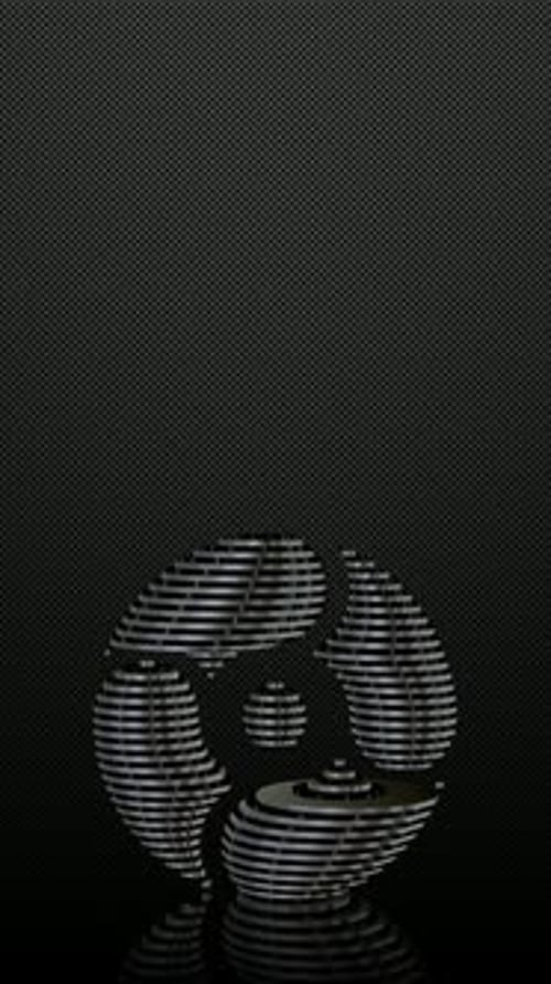 Vertical Background, Black and Silver Figure, Shape, Exclusive, Mirror, Unique Design, 3D Render