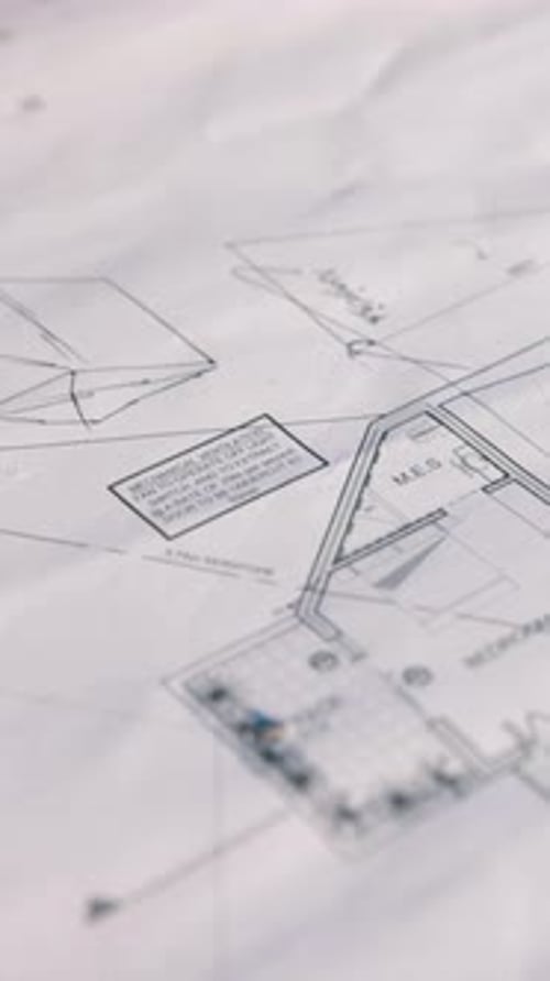 Architecture, building and floor plan with detail for design, engineering or property development