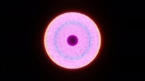 Mehrfarbige Groovy Club Circle Vj Loop-Hintergrundanimation in 4K