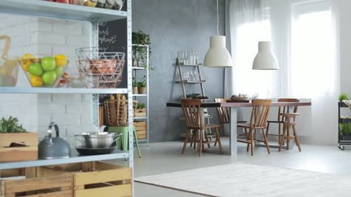 Bright, Modern Dining Room with Natural Light