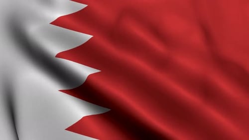 Realistic Waving Flag of Bahrain Seamless Loop