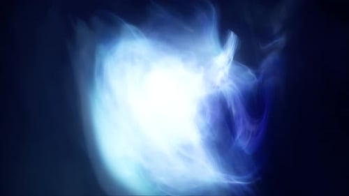 Abstract Fluid Blue Light Swirl Reveal