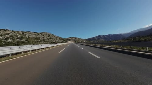 Car Driving on Highway Road