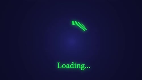 Loading bar circle animation, downloading system, processing circle complete