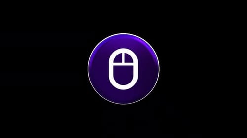 Modern 3D Rotating Mouse Icon Loop