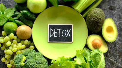 Green Foods for Detox Selective Focus