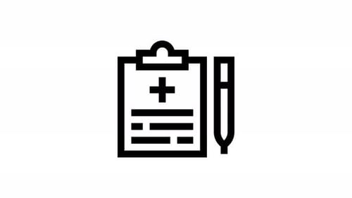 health report line icon animation