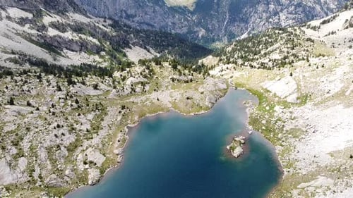 Brazato Lake (Embalse Ibon de Brazato) at the Spanish Pyrenees in Panticosa, Huesca, Aragon, Spain -