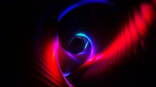 Red To Cyan Hypnotic Background Loop Animation In 4K