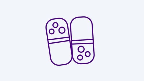 Animated Outline Pills Icon for Medical and Healthcare Content