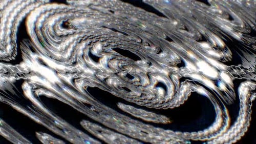 Shimmering Chrome Liquid Swirl Abstract Motion Background