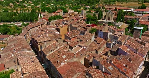 The Ancient Authentic Town of Aups in Provence France with Traditional Architecture