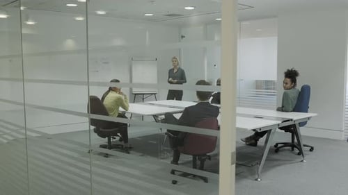 Business Meeting with Professionals in Conference Room