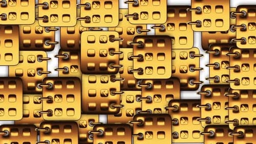 Date Icon Gold Loop Background