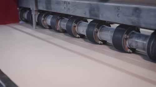 Industrial Machine for Cutting Sheets of Cardboard Production of Cardboard Boxes for Packaging