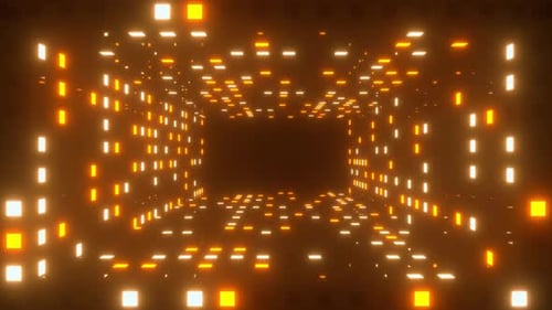 Ein Raum mit blinkenden Disco-Lichtern in einer nahtlosen VJ-Schleife