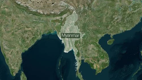 Geographic Map Zoom and Country Reveal Animation