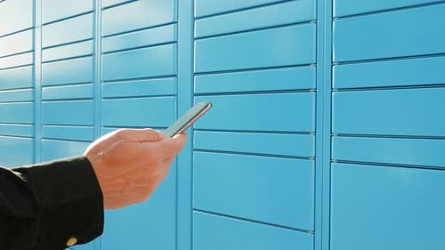 Parcel Locker Receiving an Order