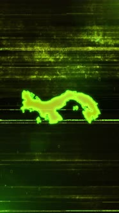 Panama Digital Futuristic Glitch Map