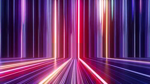 abstract colorful background with bright neon rays and glowing lines