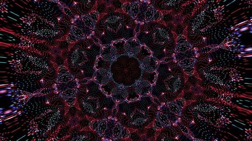 Trippy Animated Dot Waves V2 Bunter 6 Hintergrund 4K