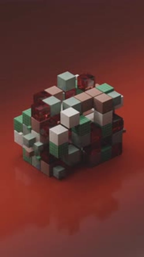 Animação de fábrica satisfatória em loop 3D