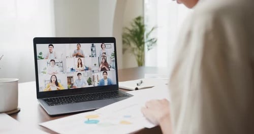 Business Video Call with Remote Workers