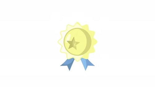 star badge icon animation motion graphic