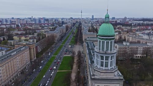 Vue aérienne de Frankfurter Tor, Berlin, Allemagne