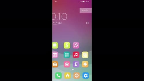 Coleção de sistema operacional: toque no ícone de abertura do navegador para carregar a interface do navegador em um dispositivo móvel