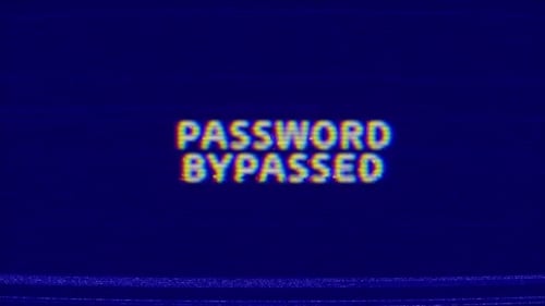 Glitch Password Bypassed Text Reveal Animation