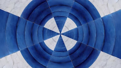 Blue and White Marble Stone Tile Background Loop