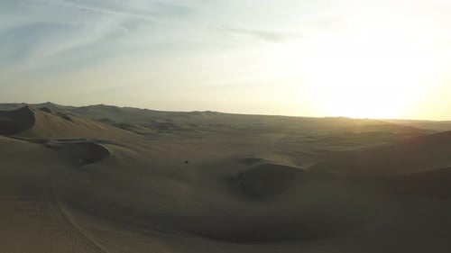 4k 30fps Oasis Huacachina Peru Deset With Sunset 1