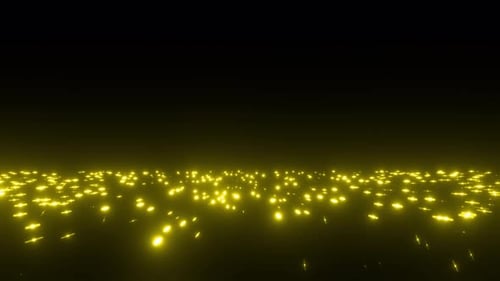 4k Yellow Particle Ground Explosion