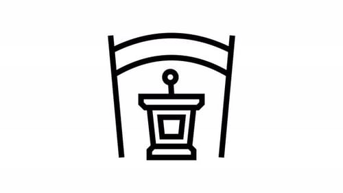 tribune line icon animation