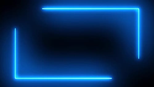 3D-abstrakter futuristischer Neon-Rahmen mit ultravioletten leuchtenden Linien
