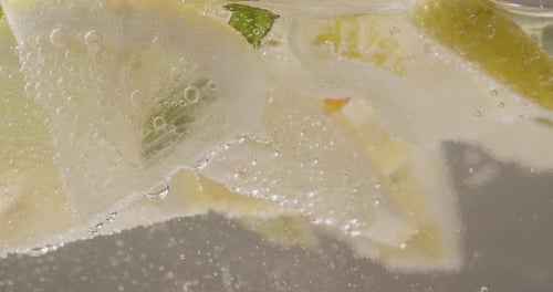 Refreshing Citrus Beverage with Lemon, Lime and Mint