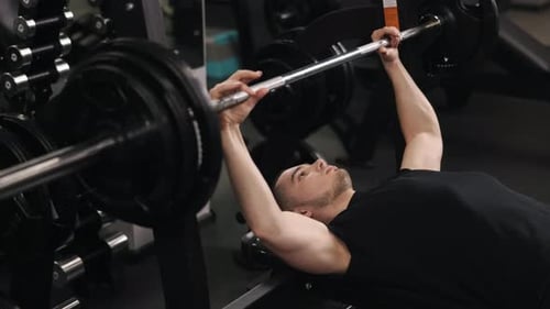 Barbell Exercise Working Out Machines Laying