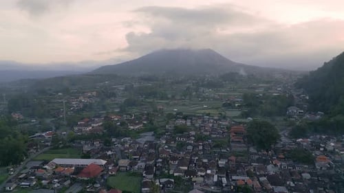 Batur Lake Active Volcano Mount Bali Indonesia