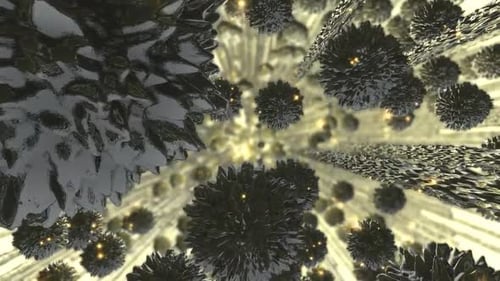 Black Circling Particles And Lines Tunnel Animation Background