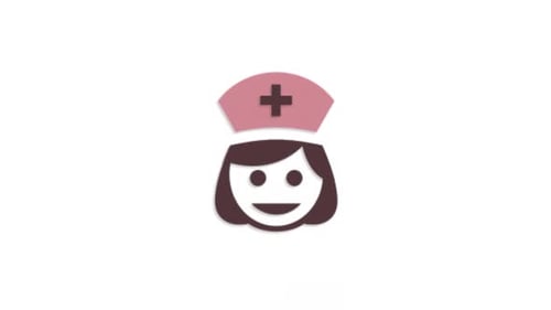 Animated Flat Design Nurse Icon Reveal for Medical Content