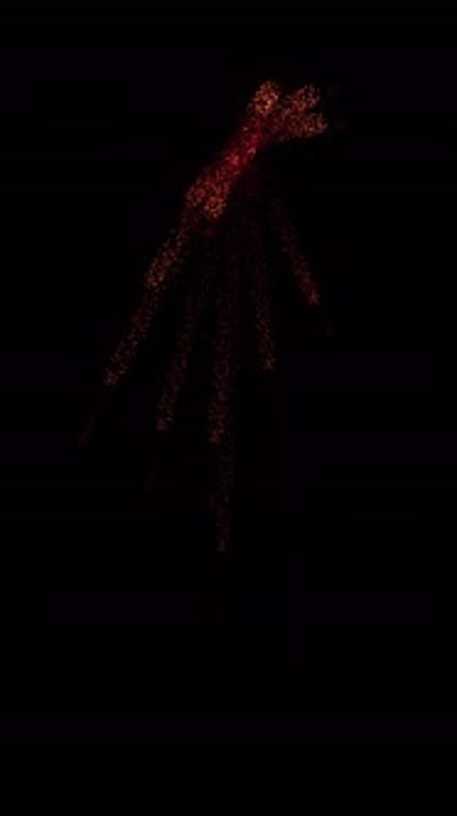 Abstract Red Particle Bursting Motion Graphic