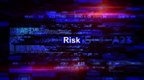 Digital Data Stream with Futuristic Glitch Effect Title Reveal