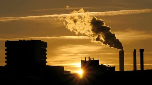 Industrial Factory Pollution Carbon Emission Smoke Clouds