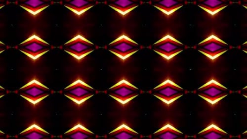 Vibrant Geometric Kaleidoscope Pattern Motion Background