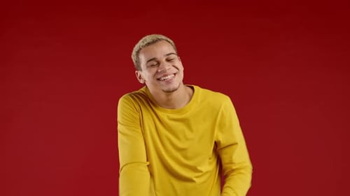 Happy Stylish Man Dancing