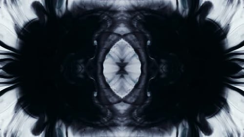Abstract Ink Fluid Kaleidoscope Symmetric Motion Background