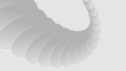 Smooth White Geometric Tunnel Moving Loop Background